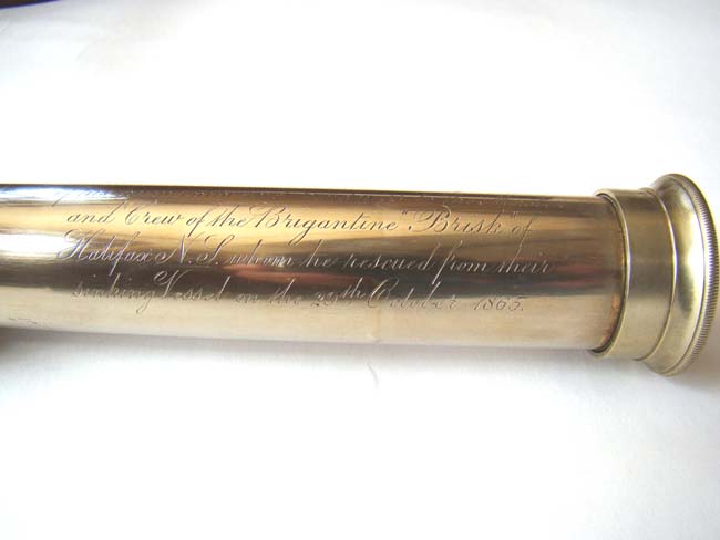 A RARE and HISTORIC Telescope Presented by the British Government To Cape Cod Sea Captain Elkanah Crowell on Oct. 29, 1865 — image 2